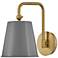 Blake 11 3/4"H Lacquered Brass with French Gray Wall Sconce