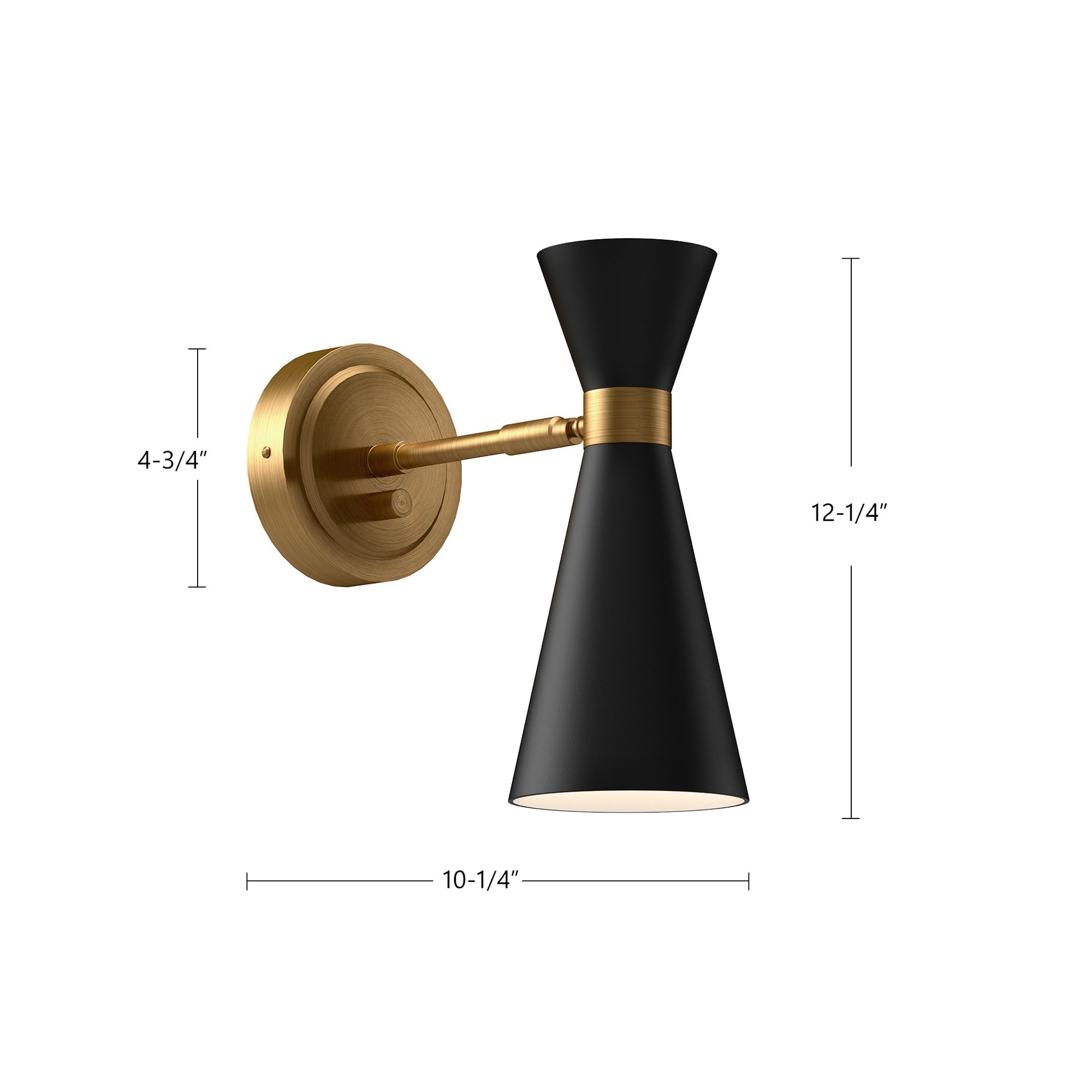 Image 5 Blake 14 1/4" High Aged Gold and Black Wall Sconce more views