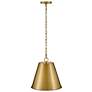 3_Blake 14" Wide Lacquered Brass Pendant Light more views
