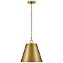 4_Blake 14" Wide Lacquered Brass Pendant Light more views