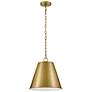 7_Blake 14" Wide Lacquered Brass Pendant Light more views