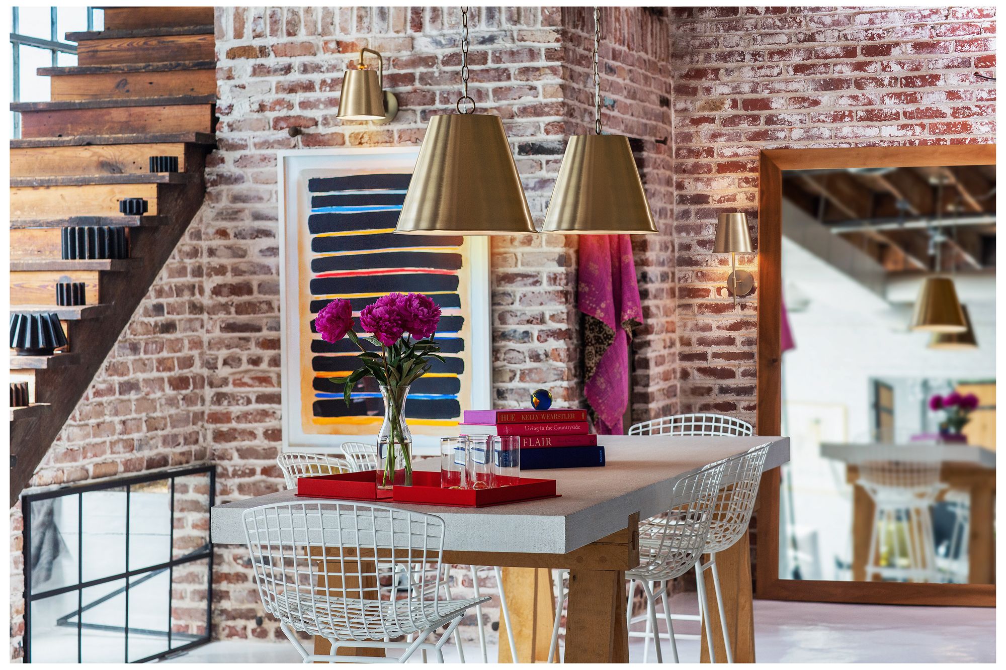 Blake 14" Wide Lacquered Brass Pendant Light