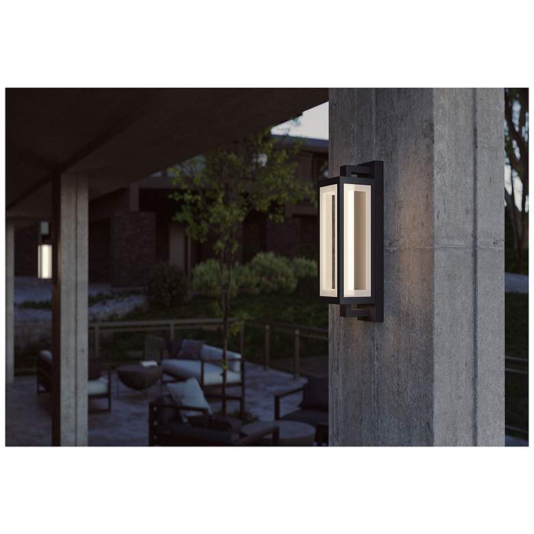 Image 3 Blake 18" High Black Outdoor LED Sconce more views
