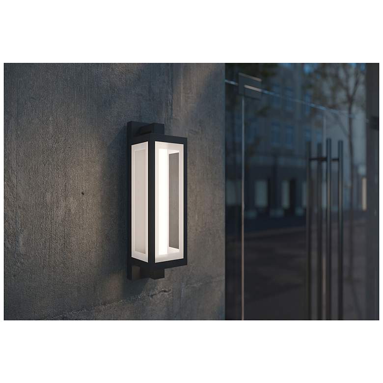 Image 4 Blake 18" High Black Outdoor LED Sconce more views