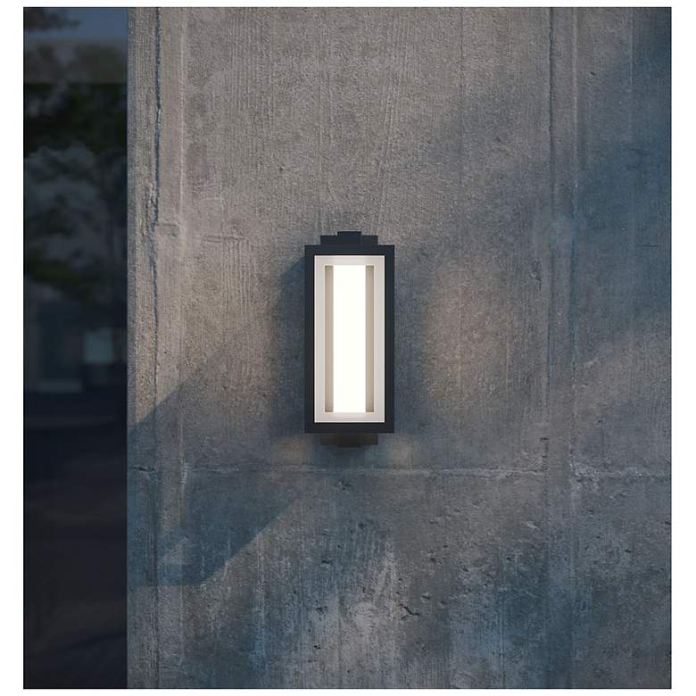 Image 5 Blake 18" High Black Outdoor LED Sconce more views