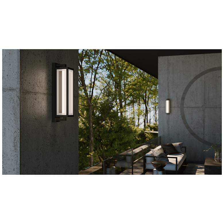 Image 3 Blake 24" High Black Outdoor LED Sconce more views