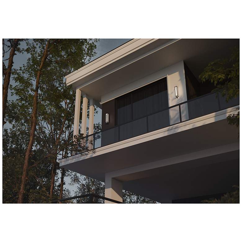 Image 5 Blake 24" High Black Outdoor LED Sconce more views
