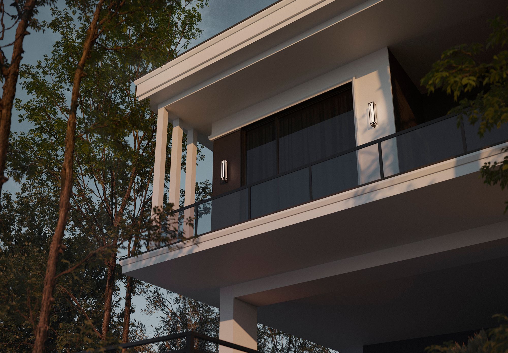 Image 6 Blake 24" High Black Outdoor LED Sconce more views