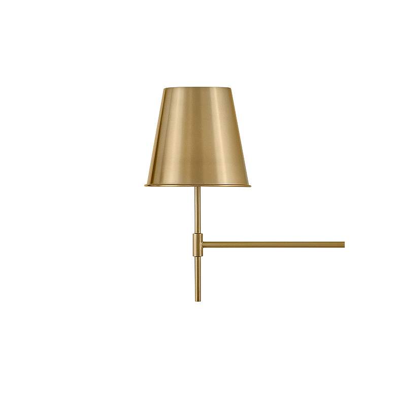 Image 2 Blake 36" Wide Lacquered Brass 2-Light Linear Pendant more views