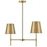 2_Blake 36" Wide Lacquered Brass 2-Light Linear Pendant more views