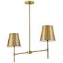 3_Blake 36" Wide Lacquered Brass 2-Light Linear Pendant more views