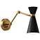 Blake Aged Gold with Matte Black Swing Arm Wall Lamp