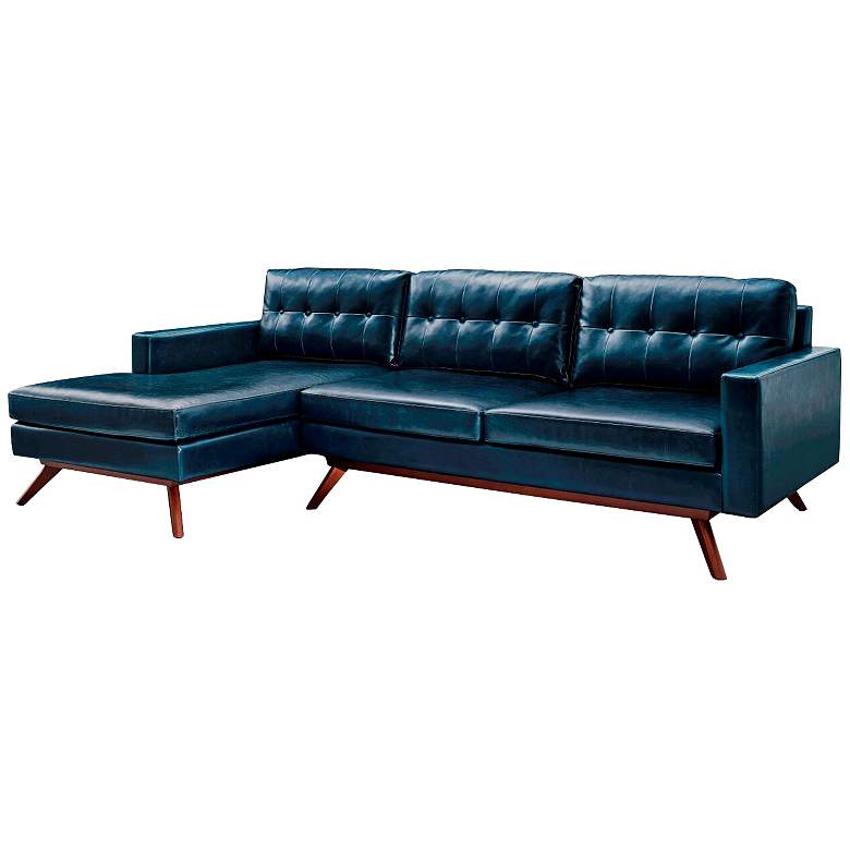 Image 1 Blake Blue Left Hand-Facing Sectional Sofa with Chaise