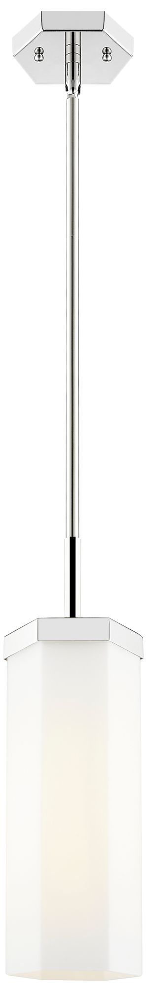 Image 2 Blakeley 4 3/4"W Polished Nickel Mini Pendant w/ White Shade