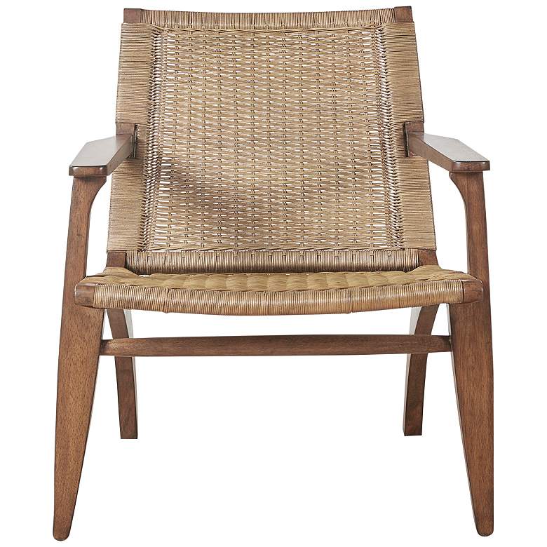 Image 7 Blakeley Natural Rattan Camel Oak Wood Accent Chair more views
