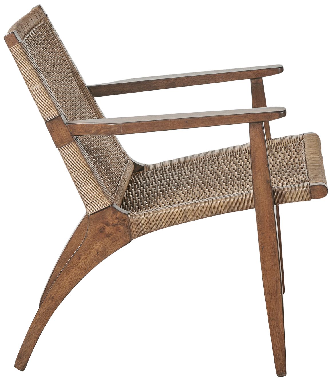 Blakeley Natural Rattan Camel Oak Wood Accent Chair