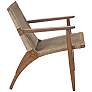 Blakeley Natural Rattan Camel Oak Wood Accent Chair