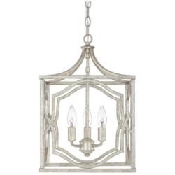 Blakely 14 1/4" Wide Antique Silver 3-Light Foyer Chandelier