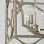 4_Blakely 14 1/4" Wide Antique Silver 3-Light Foyer Chandelier more views