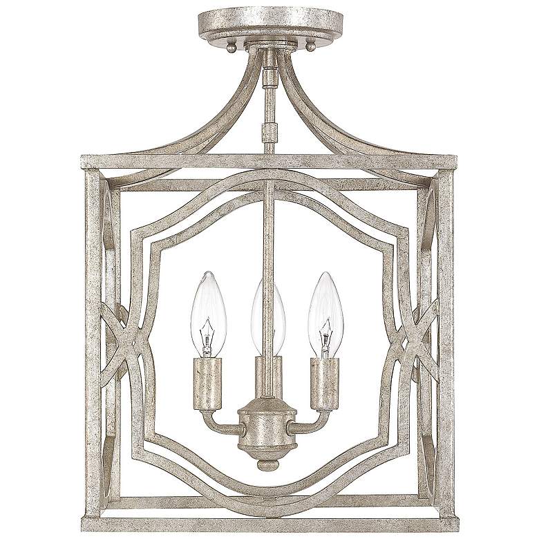 Image 5 Blakely 14 1/4" Wide Antique Silver 3-Light Foyer Chandelier more views