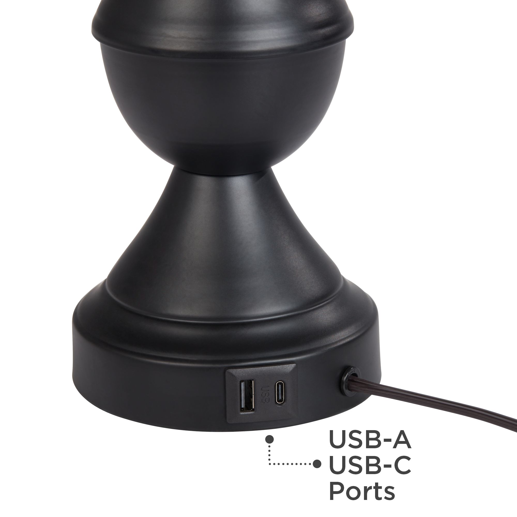 Image 5 Blakely 26" Bronze Touch LED USB Lamps with Risers more views