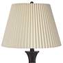 Blakely Bronze LED Touch Lamps with USB Ports and Pleated Shades- Set of 2