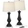 Blakely Bronze Touch LED USB Table Lamps With 7" Square Risers