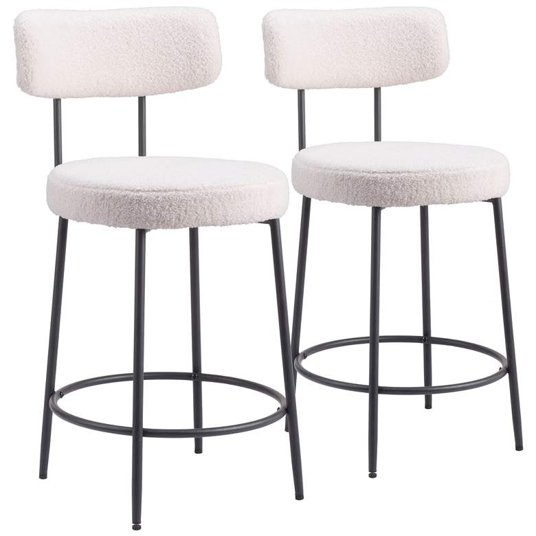 Image 1 Blanca Counter Stool (Set of 2) Ivory