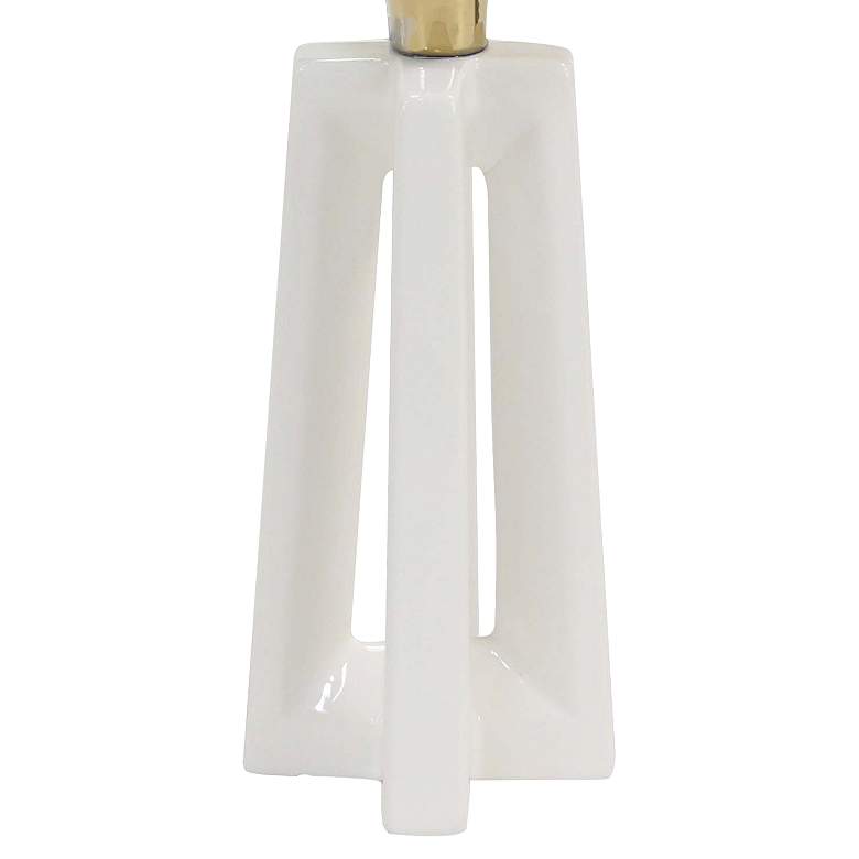 Image 2 Blancavista Polished White Pillar Candle Holders Set of 2 more views