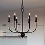 1_Blanche 22W 26H 6 Light Black Chandelier
