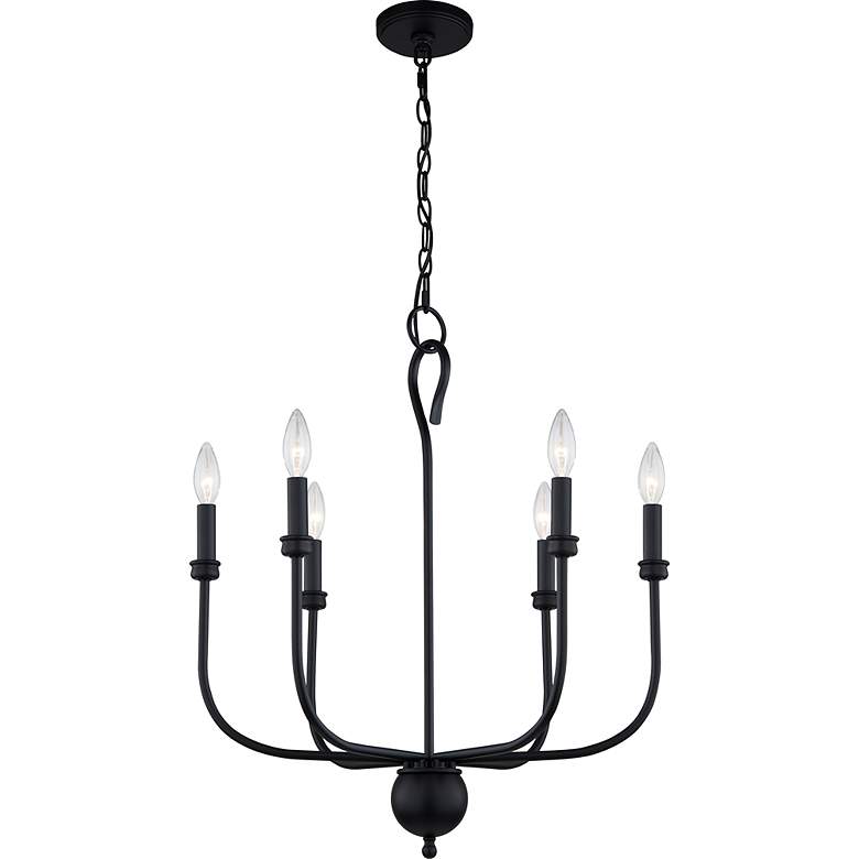 Image 3 Blanche 22W 26H 6 Light Black Chandelier more views