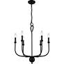3_Blanche 22W 26H 6 Light Black Chandelier more views
