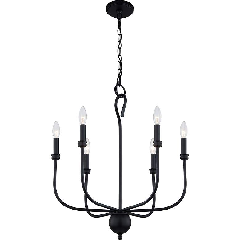 Image 4 Blanche 22W 26H 6 Light Black Chandelier more views