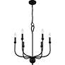 4_Blanche 22W 26H 6 Light Black Chandelier more views