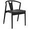 Blanche Black Wood Side Chair with Black Seat
