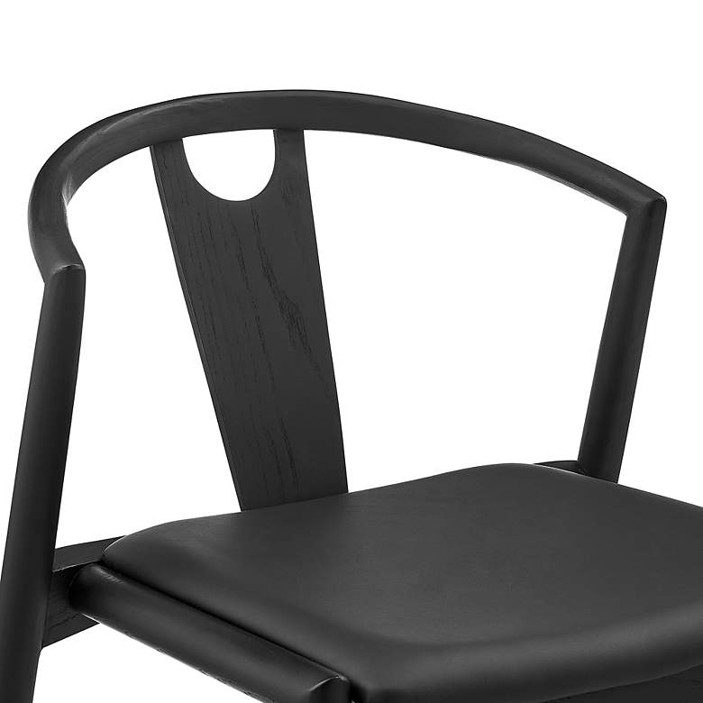 Image 3 Blanche Black Wood Side Chair with Black Seat more views