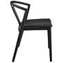 5_Blanche Black Wood Side Chair with Black Seat more views