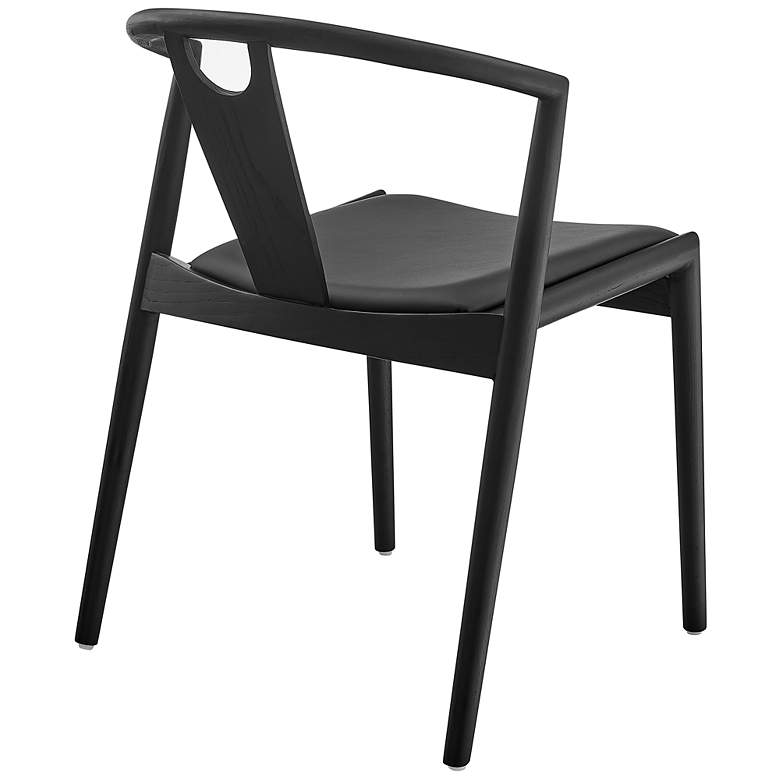 Image 6 Blanche Black Wood Side Chair with Black Seat more views