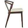 5_Blanche Black Wood Side Chair with Natural Fabric more views