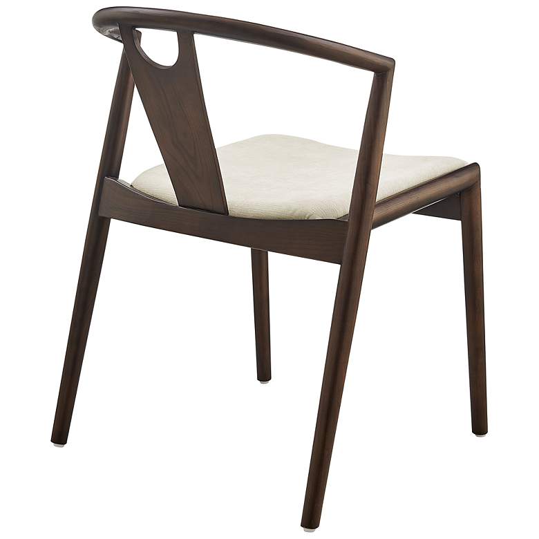 Image 6 Blanche Black Wood Side Chair with Natural Fabric more views