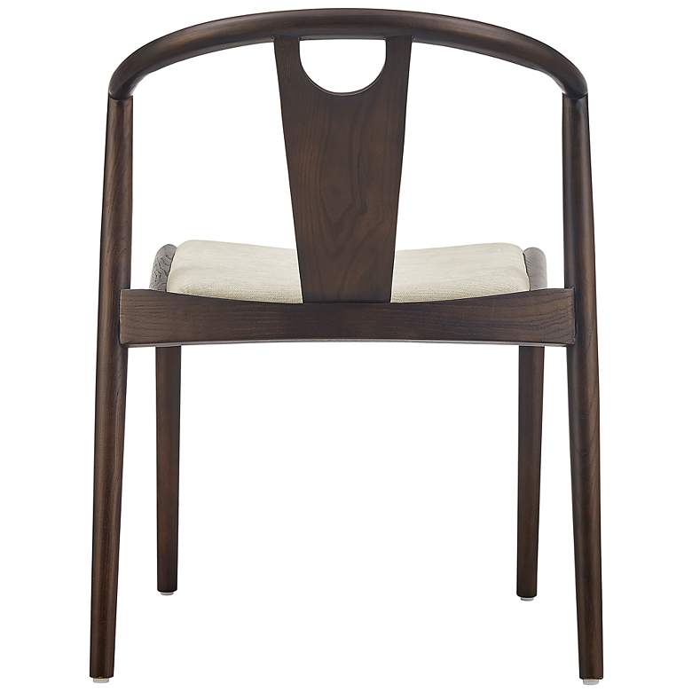 Image 7 Blanche Black Wood Side Chair with Natural Fabric more views