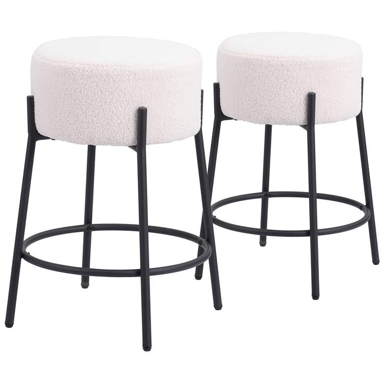 Image 1 Blanche Counter Stool (Set of 2) Ivory