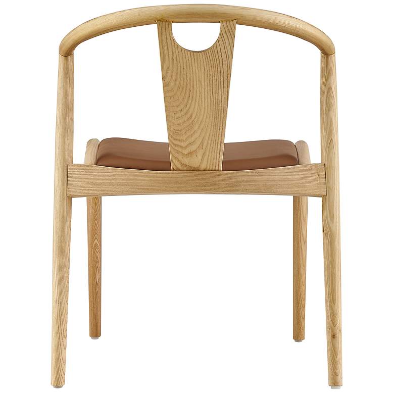 Image 7 Blanche Natural Wood Side Chair with Tan Seat more views