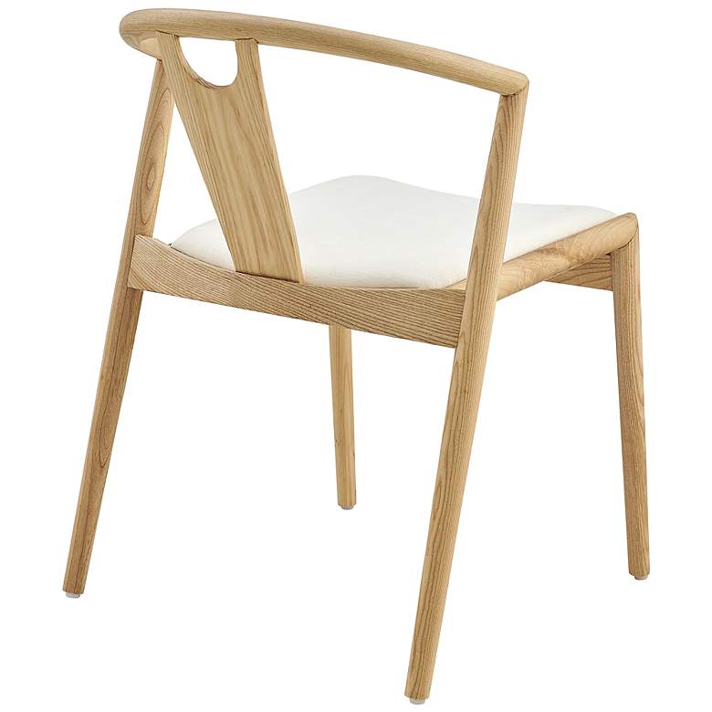 Image 6 Blanche Natural Wood Side Chair with White Seat more views