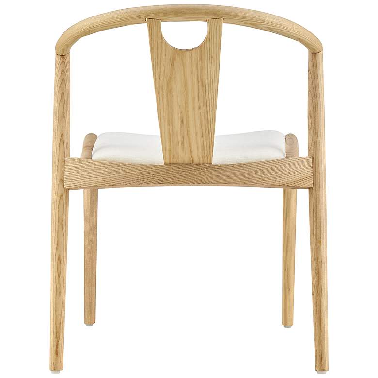 Image 7 Blanche Natural Wood Side Chair with White Seat more views