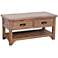 Blanched Oak Wood Storage Coffee Table