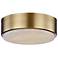 Blanco 8" Wide Vintage Brass LED Ceiling Light