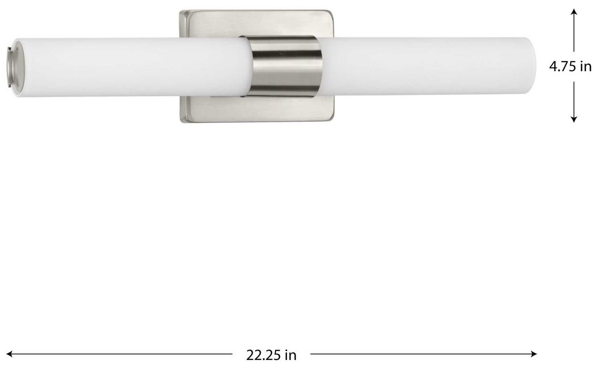 Image 4 Blanco LED Collection 22" Etched White Glass Modern Bath Vanity Light more views