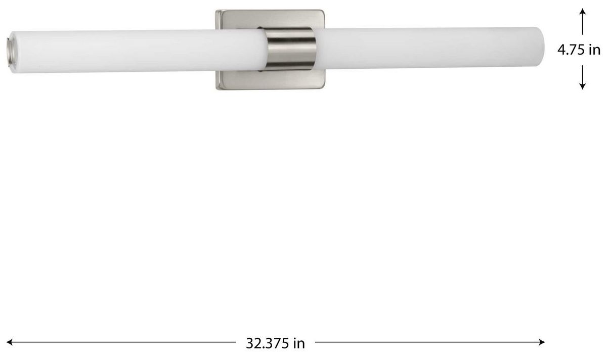 Image 4 Blanco LED Collection 32" Etched White Glass Modern Bath Vanity Light more views