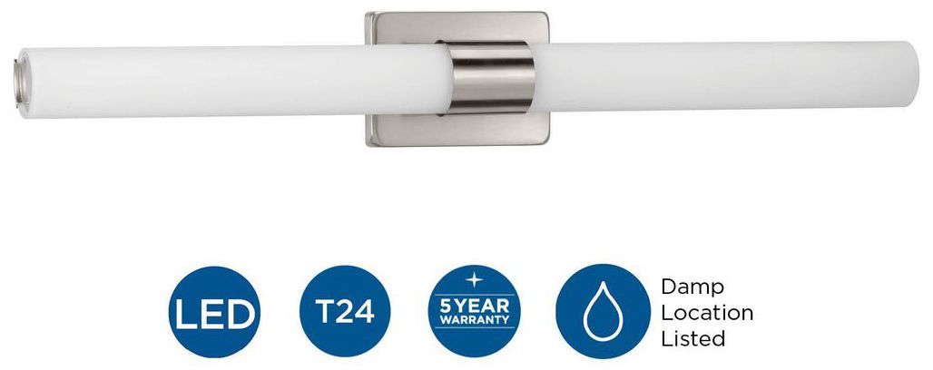 Image 7 Blanco LED Collection 32" Etched White Glass Modern Bath Vanity Light more views